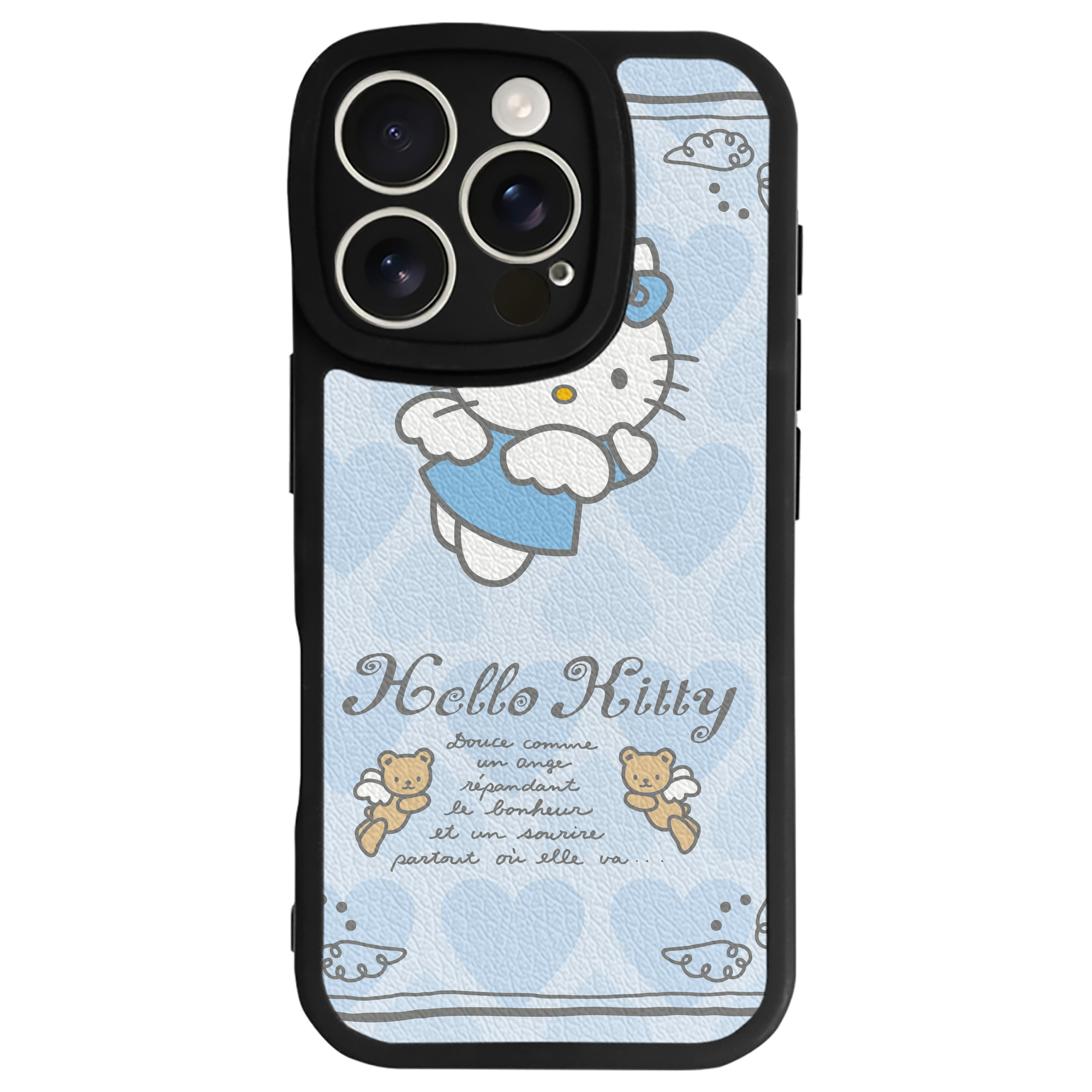 （画像用） Hello Kitty ハローキティ 【iPhone 16シリーズ対応】シリコンスマホケース（レザー調） 材質：シリコン